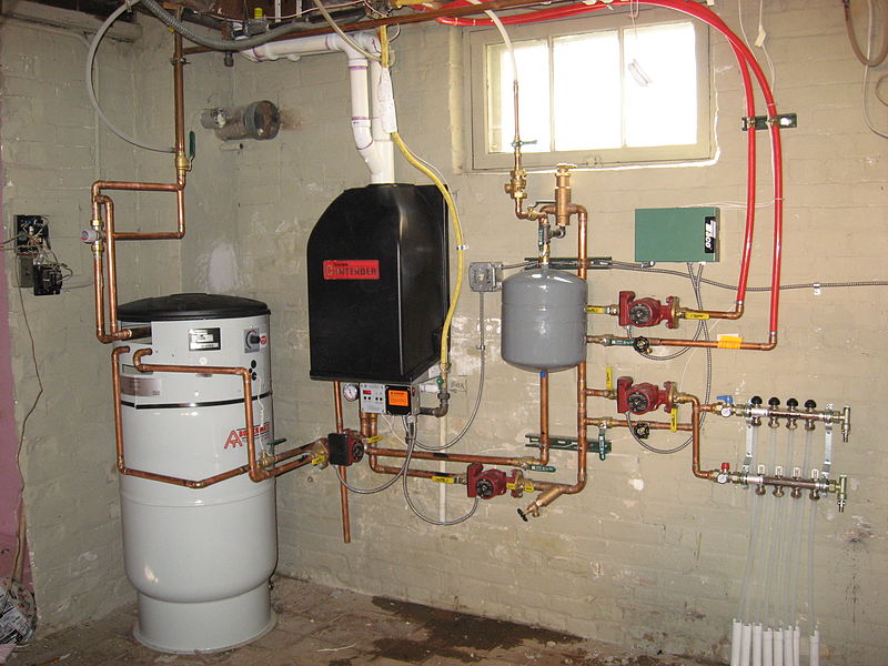 the central heating installation process